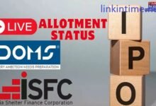 link intime doms ipo allotment status