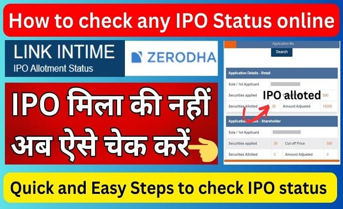 link intime ipo allotment status check online