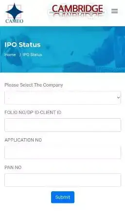 Cameo Ipo Allotment Status Linkintime