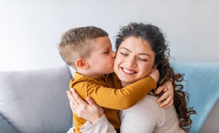 mom and son